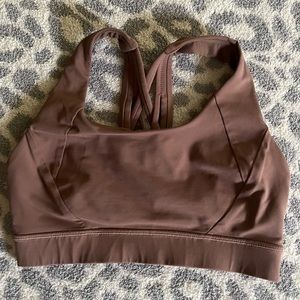 Lululemon brown sports bra.